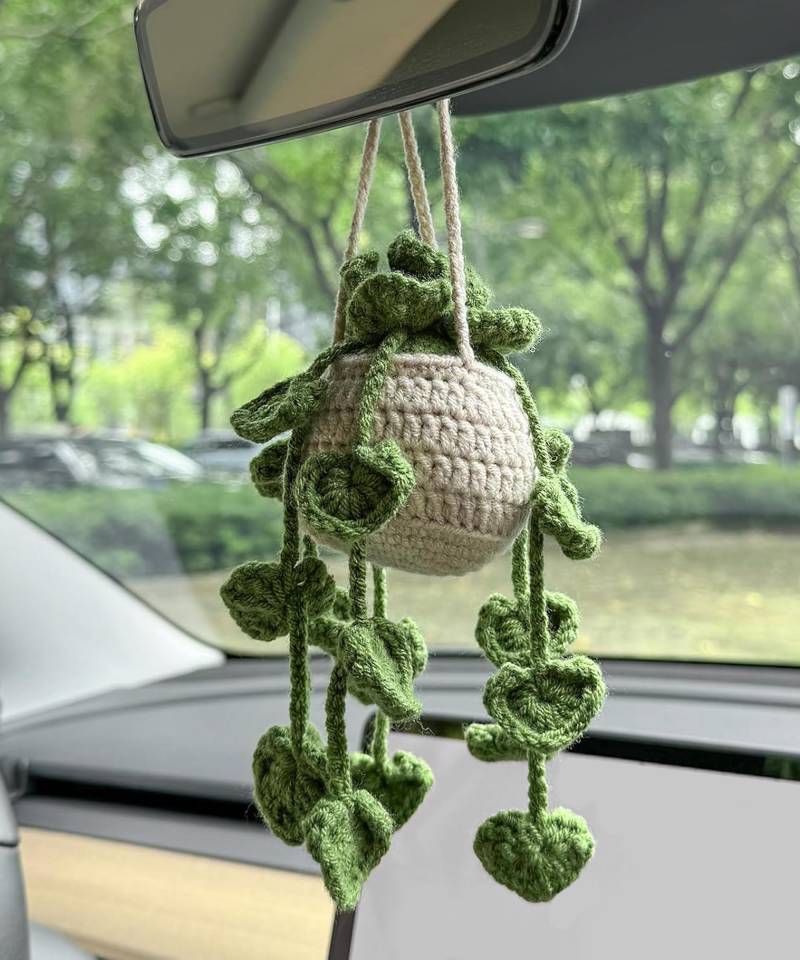 Flaconi Auto Deko Innenraum,Rückspiegel Anhänger,Auto Deko,Auto Hängende Ornament,Dekor Auto Zubehör für Frauen Innenraum,Niedliche Hängende Ornament für Auto,Geeignet für Alle Autos von Flaconi