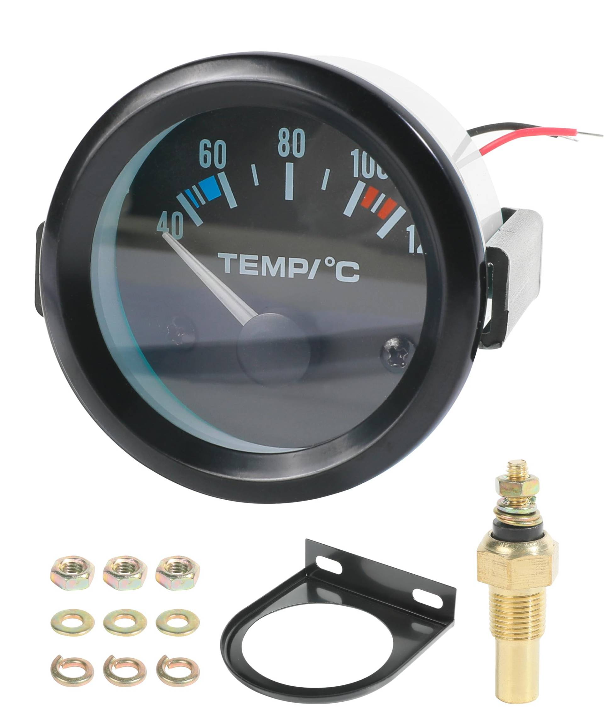 Flaconi Auto Wassertemperaturanzeige,Temperaturanzeige Auto,2" LED Wassertemperatur Messgerät,40 ℃-120 ℃ Auto Digital LED Wassertemperatur Sensor,Universell Passend für die Meisten Autos oder Motoren von Flaconi