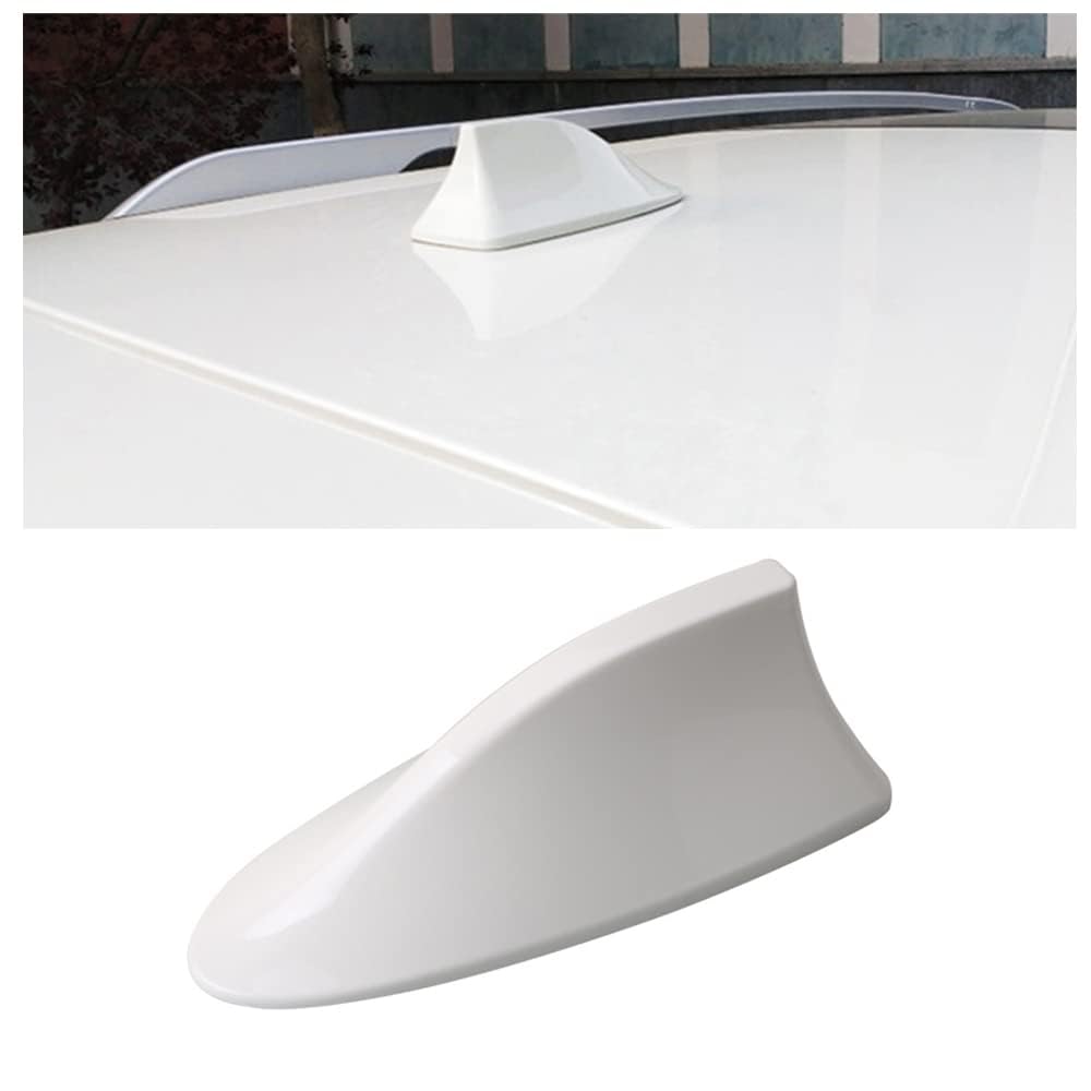 Flaconi Autoantenne,Haifisch Antenne Auto,Autoantenne Haifischflosse,Auto Tuning,Auto Haifischflosse Antenne,Shark Fin Antenne,Auto Dach Oben Auto Am/FM Radio,für Auto,SUV,Trucks (Weiß) von Flaconi