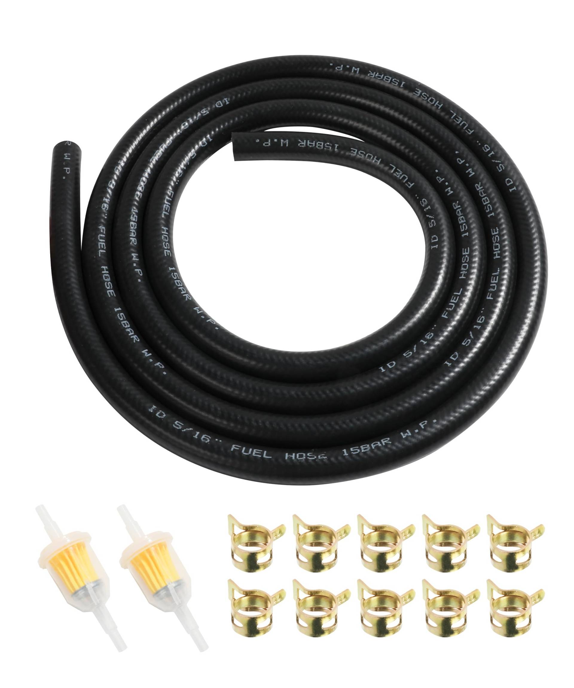 Flaconi Benzinschlauch für Auto,Kraftstoffleitung,Benzinschlauch Rasenmäher,1/4" Benzinschlauch Kit,2Meter Ø6mm,Kraftstoffleitung mit Benzinfilter und Schlauchschellen für Auto Motorrad Roller (8mm) Flaconi Benzinschlauch für Auto,Kraftstoffleitung,Benzinschlauch Rasenmäher,1/4" Benzinschlauch Kit,2Meter Ø6mm,Kraftstoffleitung mit Benzinfilter und Schlauchschellen für Auto Motorrad Roller (8mm) von Flaconi