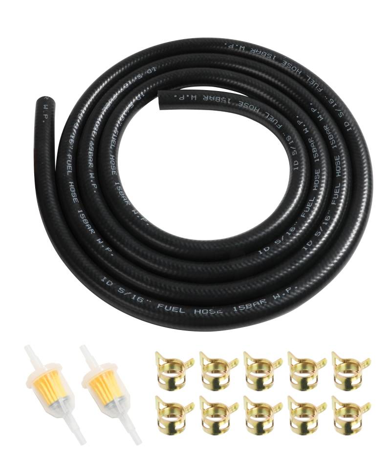 Flaconi Benzinschlauch für Auto,Kraftstoffleitung,Benzinschlauch Rasenmäher,1/4" Benzinschlauch Kit,2Meter Ø6mm,Kraftstoffleitung mit Benzinfilter und Schlauchschellen für Auto Motorrad Roller (8mm) von Flaconi