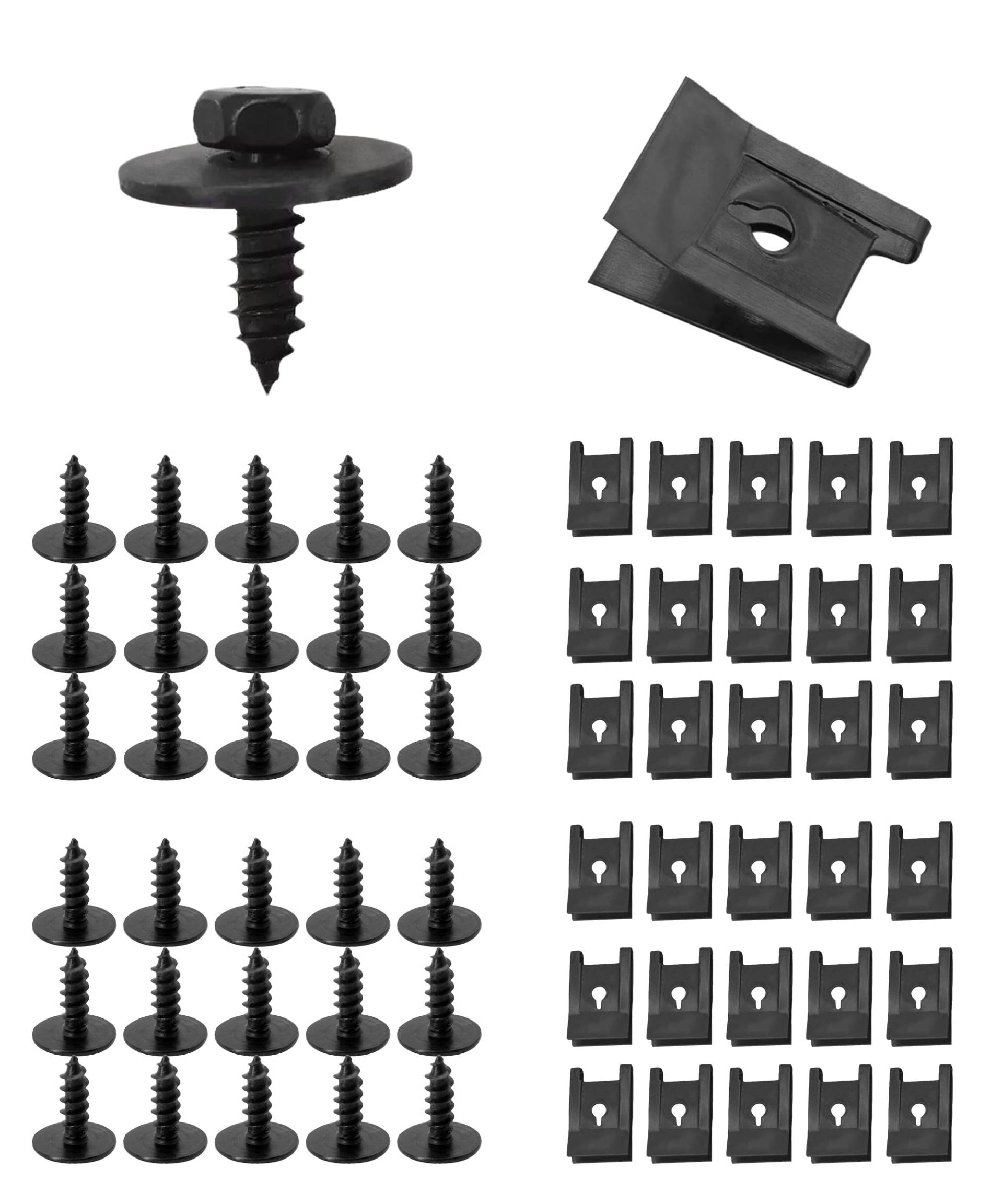 Flaconi Blechmuttern Kfz,Blechmuttern,Blechmutter Schraube Mutter Clip,Karosserieschrauben,Gewinde Clip Mutter Set,Geeignet für Autokotflügel,Stoßstangen,Innenverkleidungen,Türverkleidungen (60pcs) Flaconi Blechmuttern Kfz,Blechmuttern,Blechmutter Schraube Mutter Clip,Karosserieschrauben,Gewinde Clip Mutter Set,Geeignet für Autokotflügel,Stoßstangen,Innenverkleidungen,Türverkleidungen (60pcs) von Flaconi