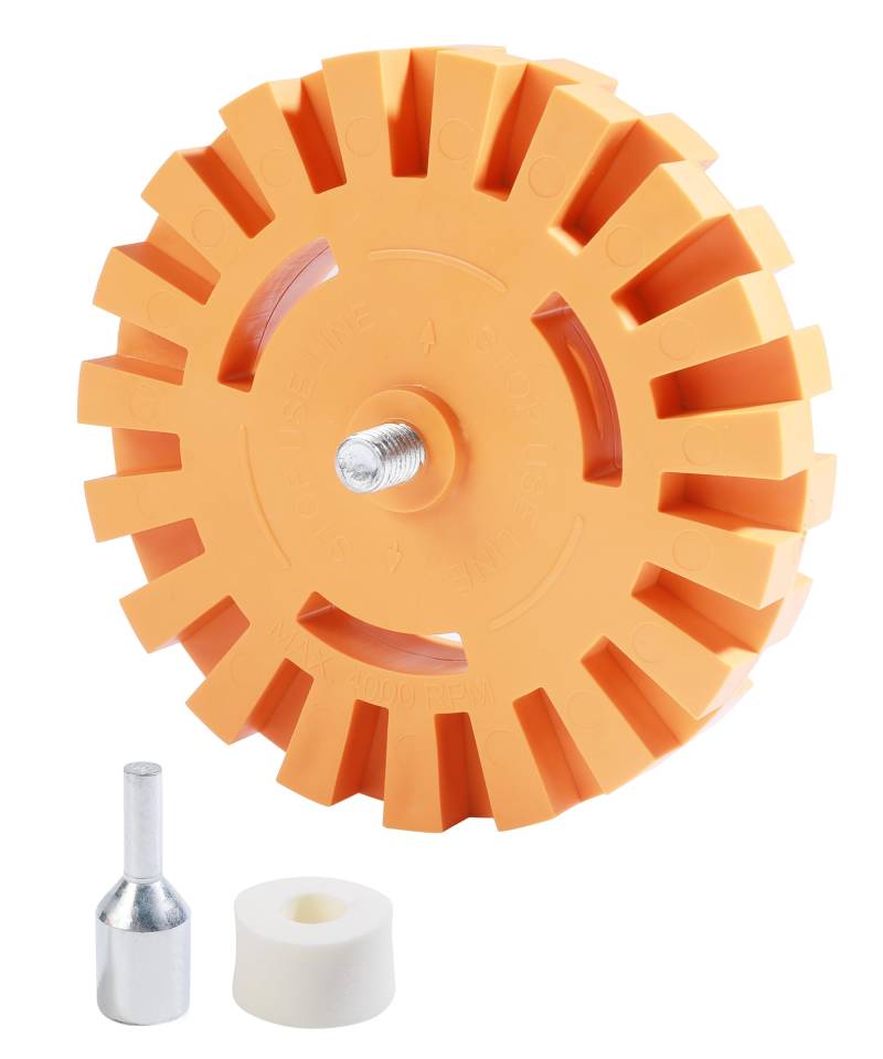 Flaconi Folienradierer Auto,Radierscheibe,Aufkleber Radierer,Auto ton Radiergummi,Folienradierer,Aufkleber Entferner,Folienradierer mit Adapter,Geeignet für Auto,KFZ,Rvs,Boote von Flaconi