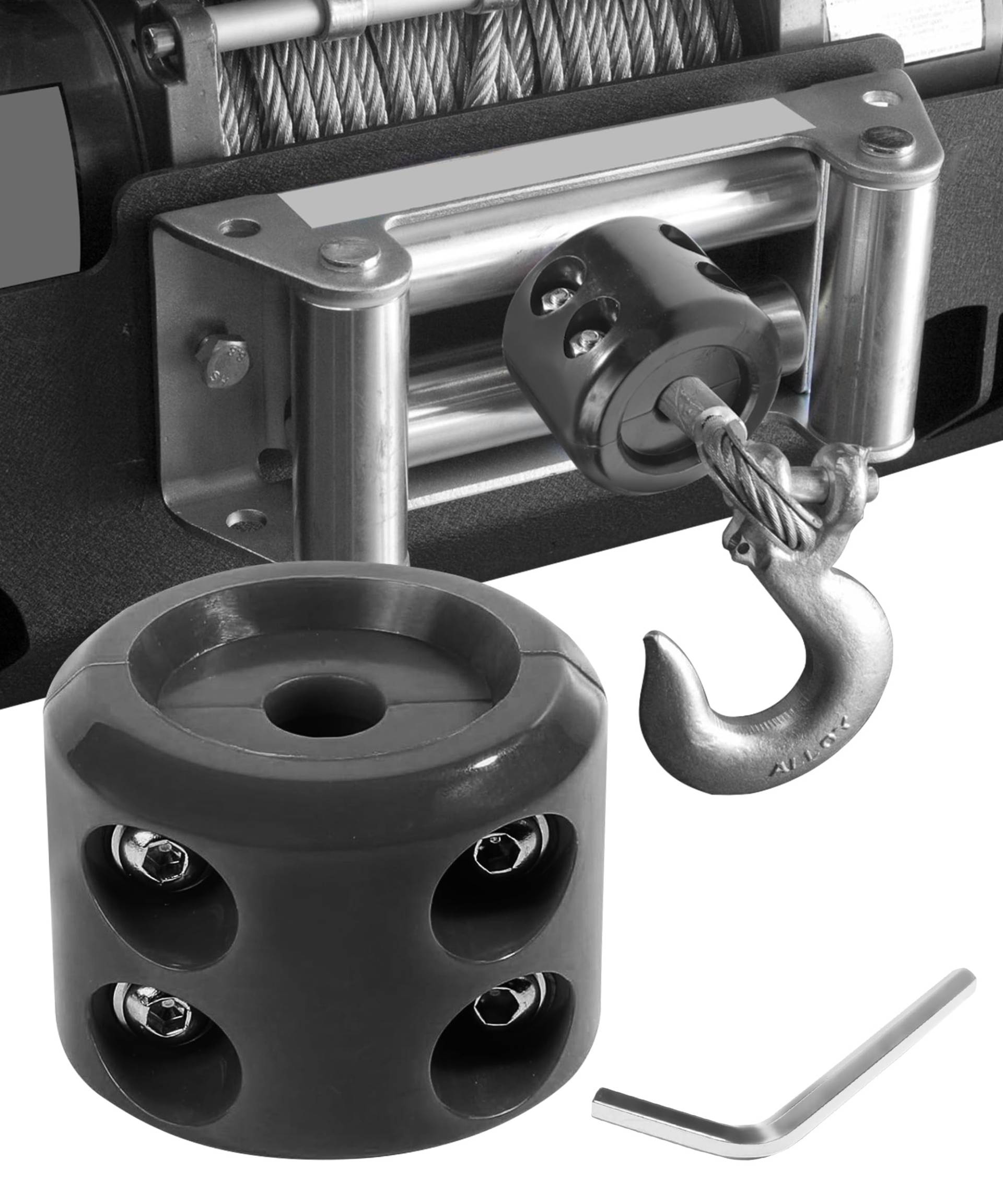 Flaconi Winde Kabel Haken Stopper,Winden Kabel Haken Stopper,ATV Windenkabel Hakenstopper,Winde Seil Linie Saver,Windenstopper mit Inbusschlüssel,Winde Seil Linie Saver für ATV UTV Offroad-Winden Flaconi Winde Kabel Haken Stopper,Winden Kabel Haken Stopper,ATV Windenkabel Hakenstopper,Winde Seil Linie Saver,Windenstopper mit Inbusschlüssel,Winde Seil Linie Saver für ATV UTV Offroad-Winden von Flaconi