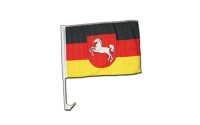 Flaggenfritze Autofahne Autoflagge Deutschland Niedersachsen - 30 x 40 cm von Flaggenfritze