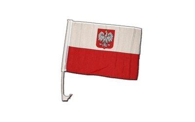 Flaggenfritze Autofahne Autoflagge Polen mit Adler - 30 x 40 cm von Flaggenfritze