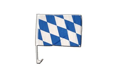 Flaggenfritze Autofahne Autoflagge Deutschland Bayern ohne Wappen - 30 x 40 cm von Flaggenfritze
