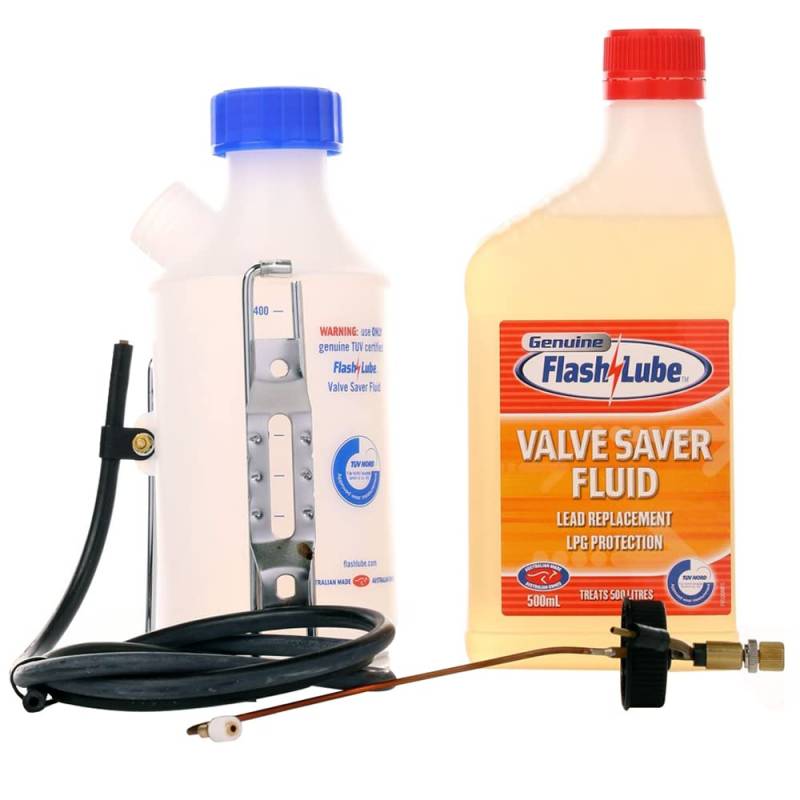 FlashLube Einbau-Set incl. 0.5L (500ml) Valve Saver Fluid von FlashLube