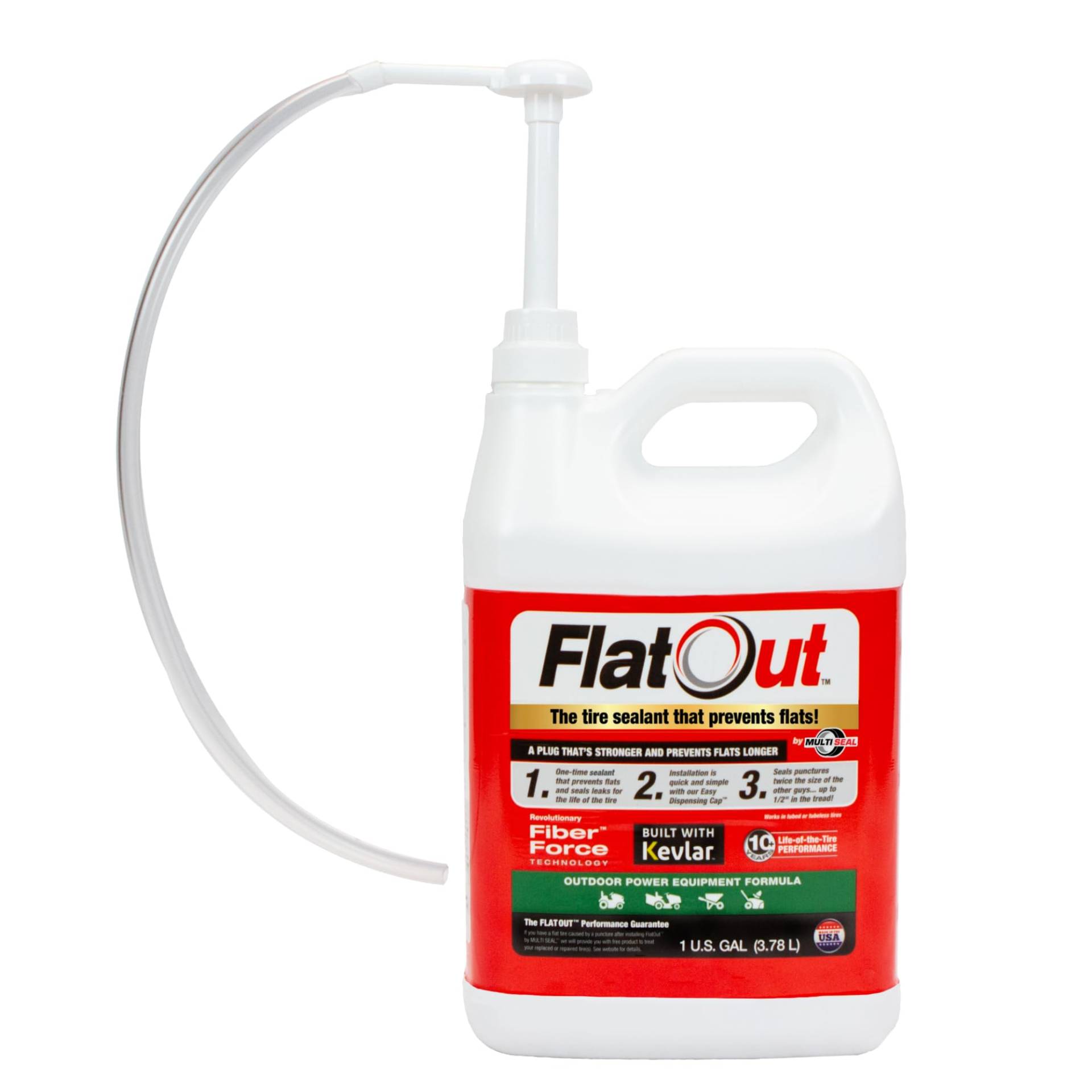 Flat Out Off Road Reifendichtmittel, Outdoor-Power-Equipment-Formel mit Ventilkern-Werkzeug, verhindert flache Reifen, repariert einen flachen Reifen, dichtet Lecks, enthält Kevlar, 3,8 l Flat Out Off Road Reifendichtmittel, Outdoor-Power-Equipment-Formel mit Ventilkern-Werkzeug, verhindert flache Reifen, repariert einen flachen Reifen, dichtet Lecks, enthält Kevlar, 3,8 l von FlatOut