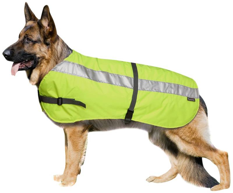 Flectalon Petlife Warnweste für Hunde, mit warmem Thermofutter, 71,1 cm, fluoreszierendes Gelb von Flectalon