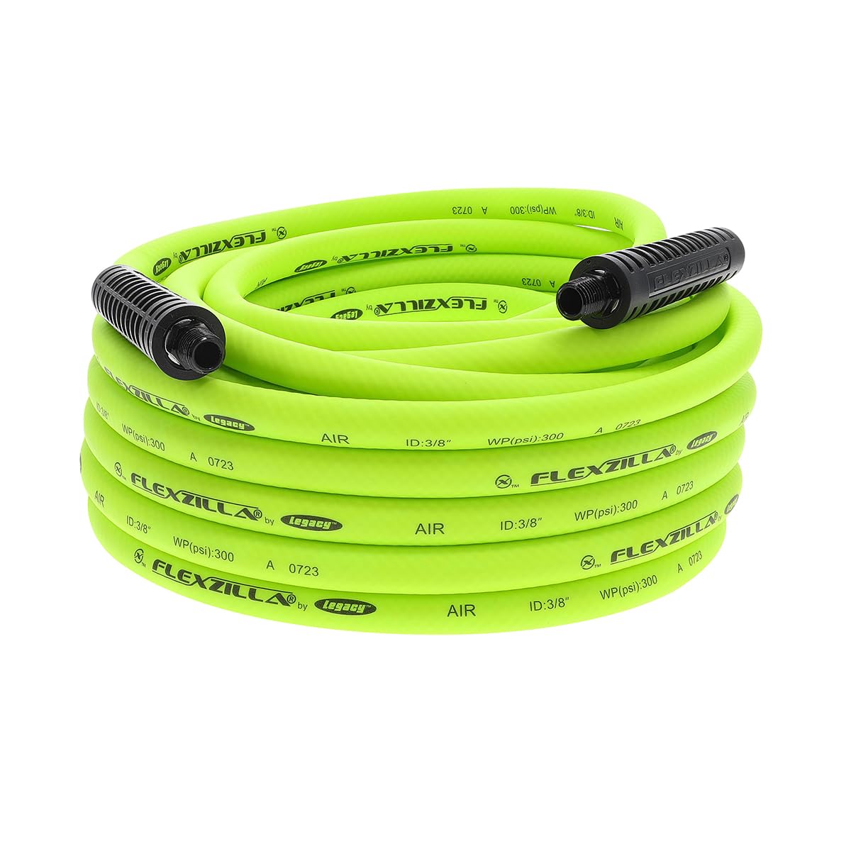 Flexzilla Luftschlauch, 3/8 Zoll x 15,2 m, 3/8 Zoll MNPT Armaturen, strapazierfähig, leicht, Hybrid, ZillaGreen - HFZ3850YW3 Flexzilla Luftschlauch, 3/8 Zoll x 15,2 m, 3/8 Zoll MNPT Armaturen, strapazierfähig, leicht, Hybrid, ZillaGreen - HFZ3850YW3 von Flexzilla