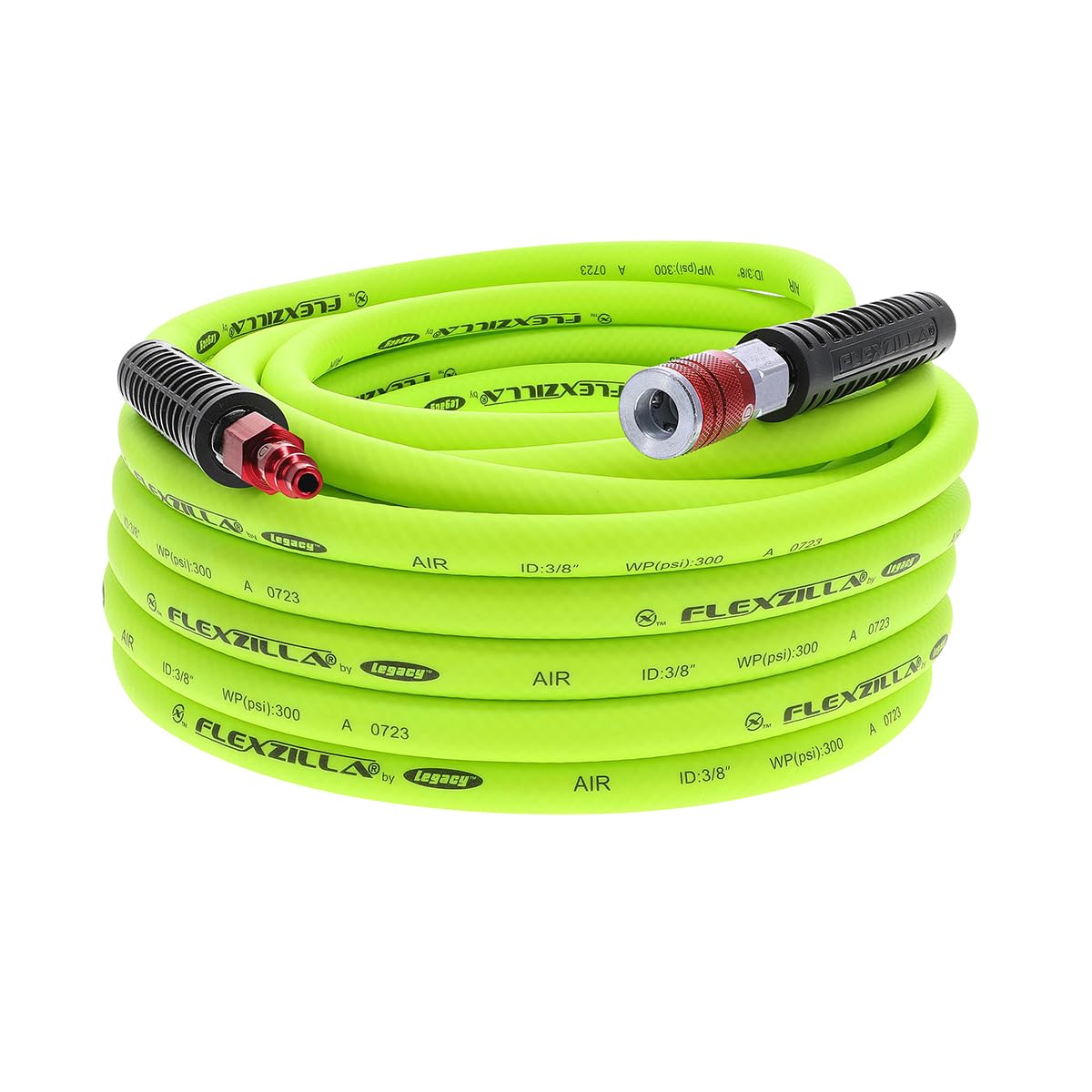 Flexzilla Luftschlauch mit ColorConnex Industrial Typ D Kupplung und Stecker, 3/8 Zoll x 15,2 m, robust, leicht, Hybrid, ZillaGreen – HFZ3850YW2-D Flexzilla Luftschlauch mit ColorConnex Industrial Typ D Kupplung und Stecker, 3/8 Zoll x 15,2 m, robust, leicht, Hybrid, ZillaGreen – HFZ3850YW2-D von Flexzilla