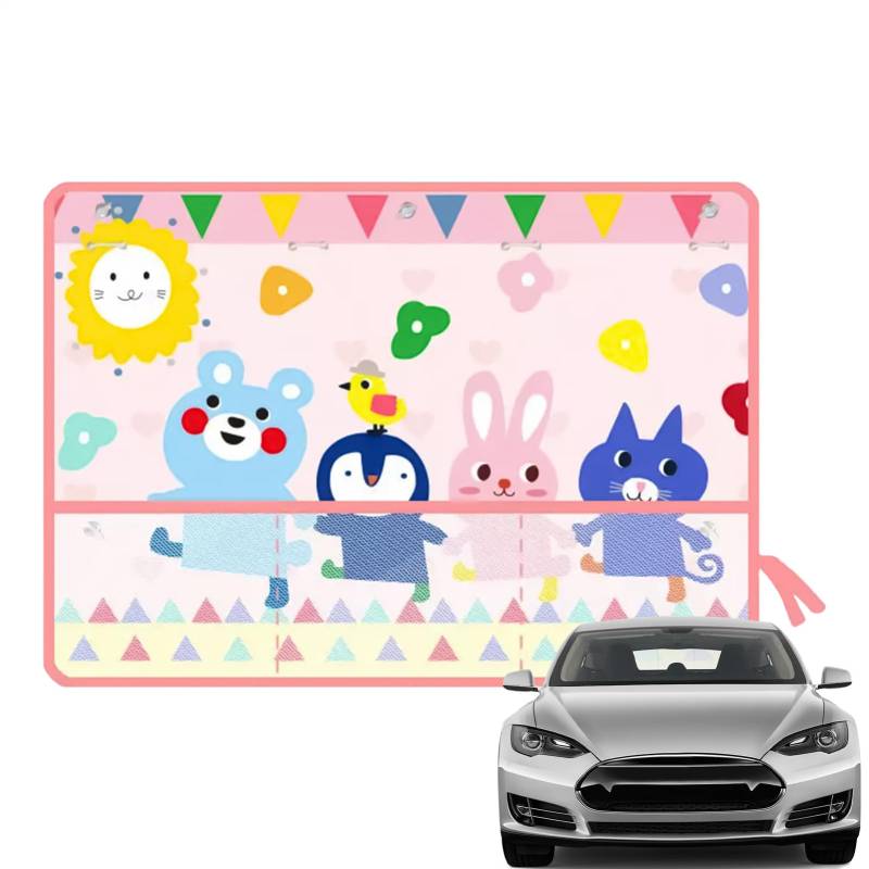Autoscheiben-Sonnenschutz | Autofenster-Abdeckung Mit Cartoon-Design - Universeller Sonnenblend-Schutz Für Auto LKW Wohnmobile Windschutzscheibe von Flkiglm