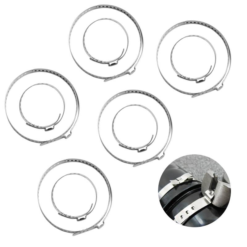 Set aus 10 Edelstahl CV Achsmanschetten Schellen für die meisten Autos,Rohrschellen,Schlauchschellen Edelstahl,Verstellbare Klemmschellen für einfache Installation und sichere Verriegelung von Fllyvly