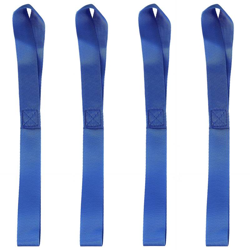 Zurrschlaufen für Motorradtransport, 800kg Belastbarkeit, 25mm x 30cm, 4 Stück - Hochwertige Spanngurte für ATV, Auto, Anhänger,zurrschlaufen Lenker kurz- robusto e durevole(blau) von Fllyvly