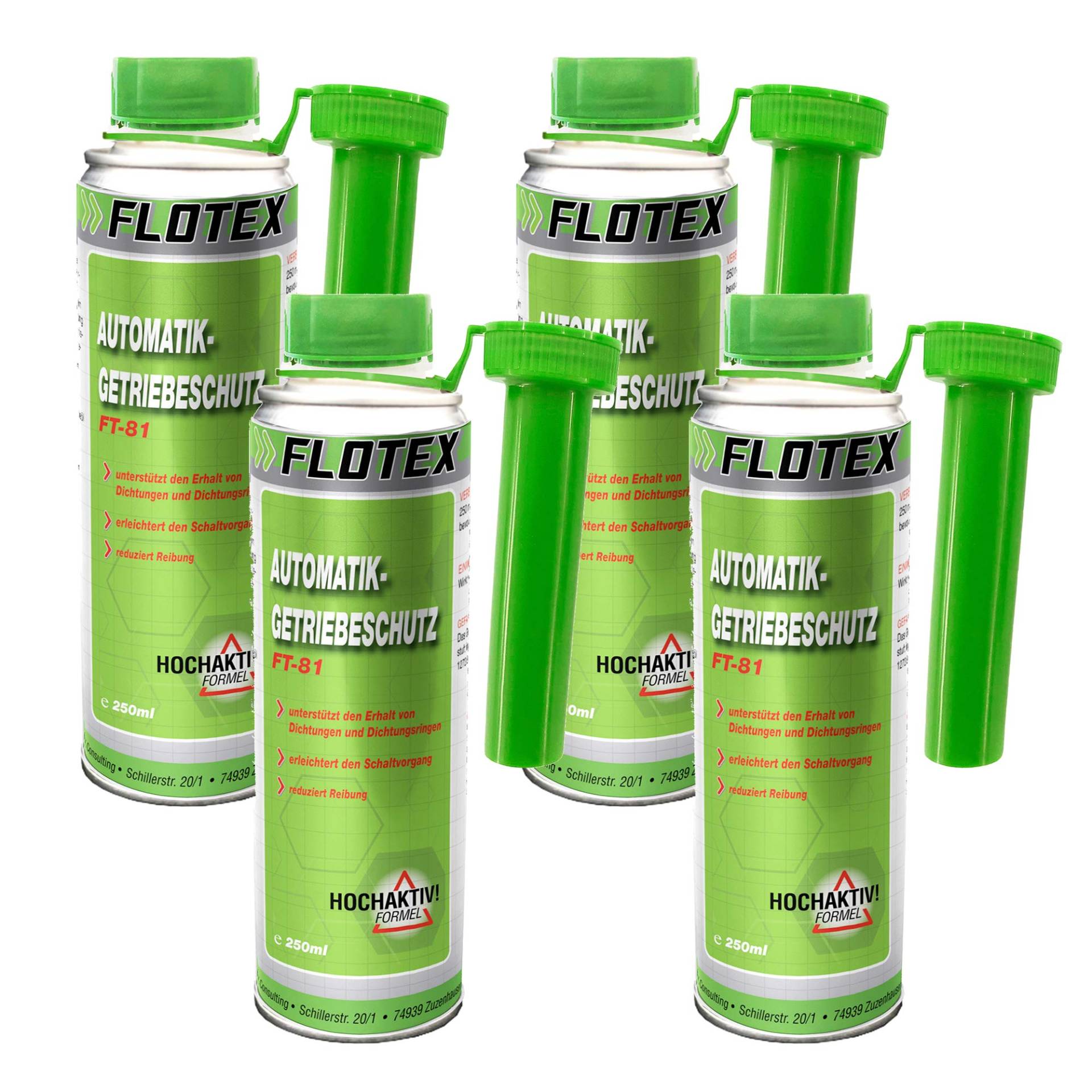 Flotex Automatikgetriebeschutz, 4 x 250ml Additiv Schutz für Automatikgetriebe Flotex Automatikgetriebeschutz, 4 x 250ml Additiv Schutz für Automatikgetriebe von Flotex
