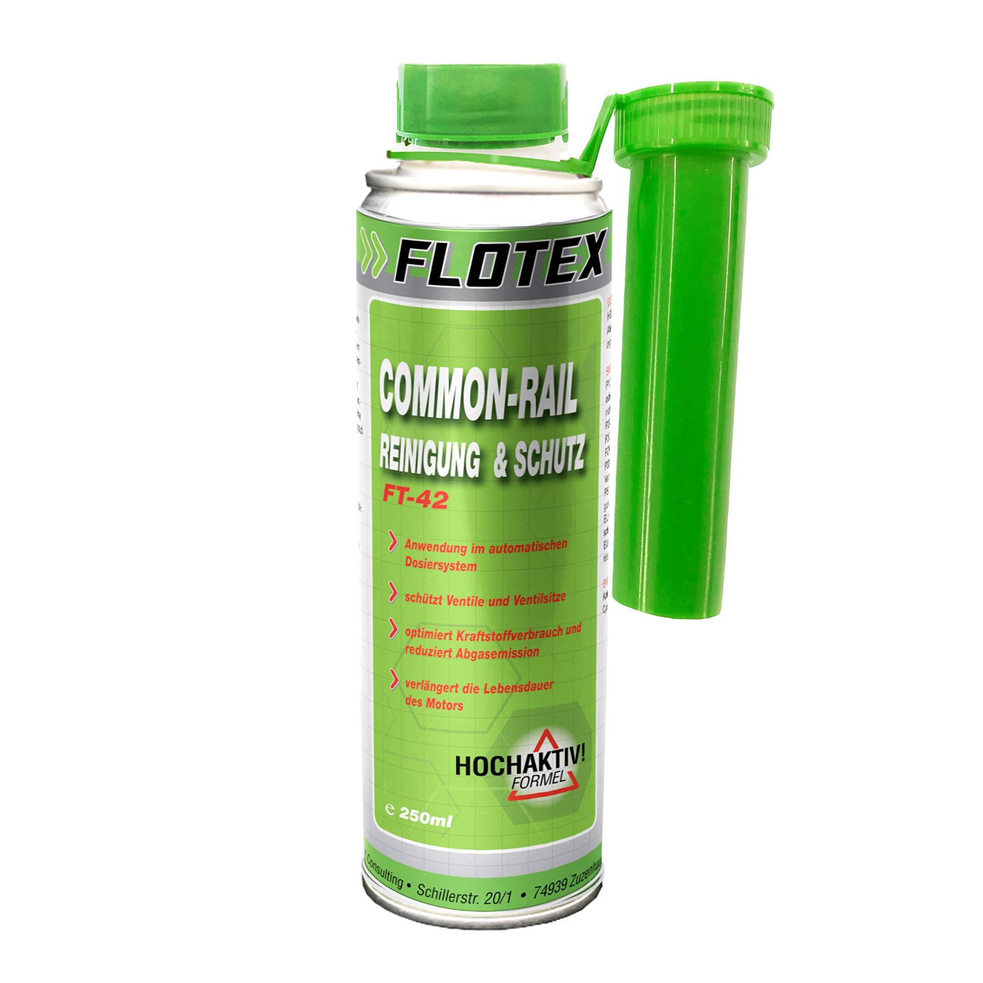 Flotex Diesel Common-Rail Reinigung & Schutz, 250ml Systemreiniger und Schutz Additiv für Dieselmotoren von Flotex