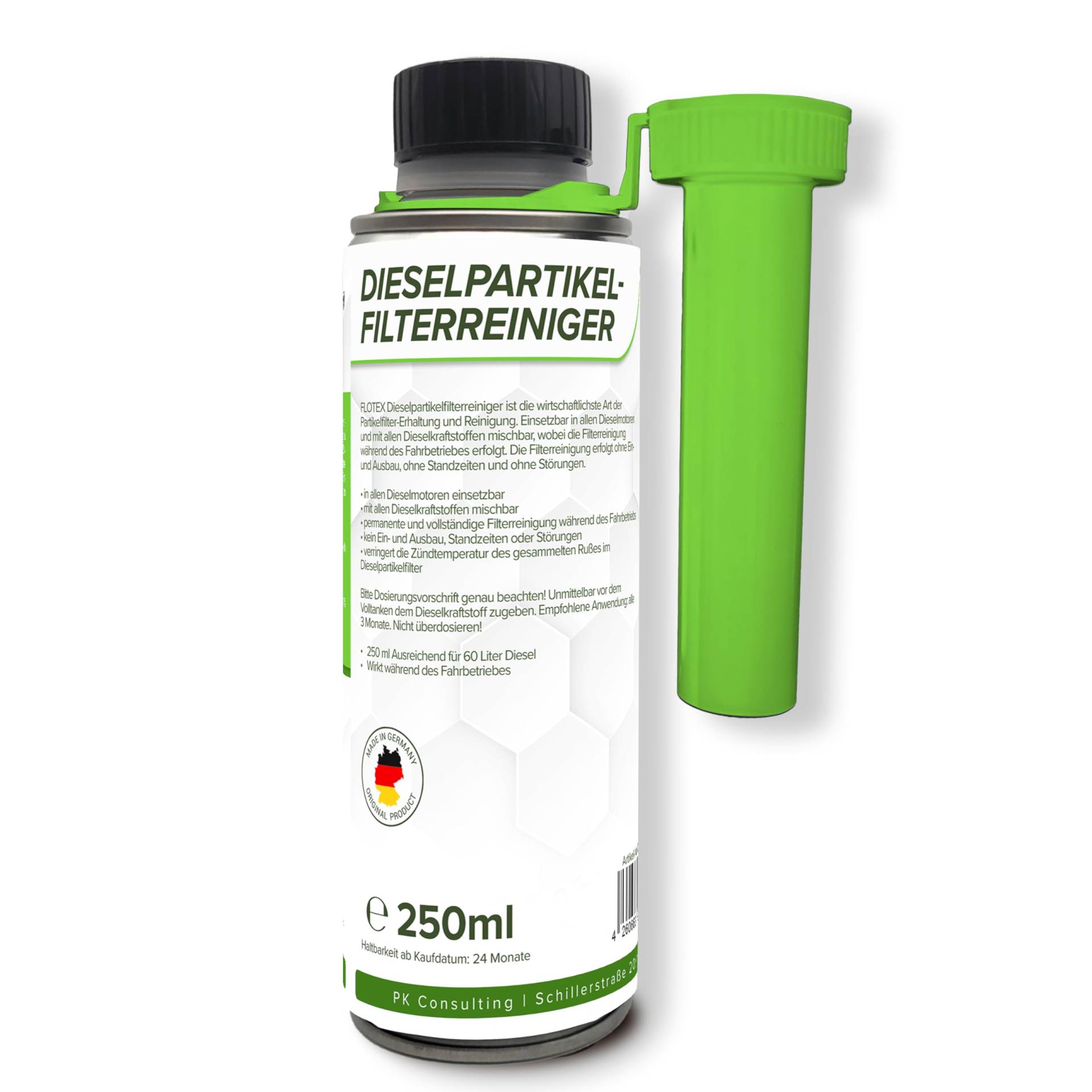 Flotex® - Effizienter Dieselpartikelfilter Reiniger 1 x 250ml | Diesel Additiv für alle Dieselmotoren | Dieselpartikelfilter Reiniger als Diesel Zusatz zur einfachen Anwendung Flotex® - Effizienter Dieselpartikelfilter Reiniger 1 x 250ml | Diesel Additiv für alle Dieselmotoren | Dieselpartikelfilter Reiniger als Diesel Zusatz zur einfachen Anwendung von Flotex