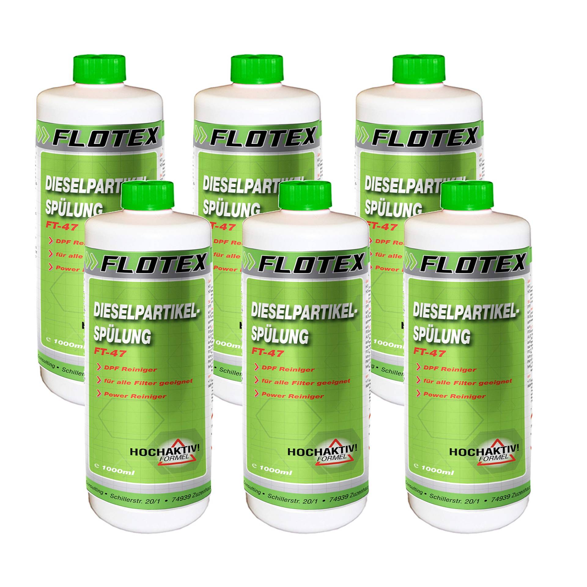 Flotex Dieselpartikelfilter Spülung, 6 x 1L Intensiv Partikelfilterspülung Diesel Flotex Dieselpartikelfilter Spülung, 6 x 1L Intensiv Partikelfilterspülung Diesel von Flotex