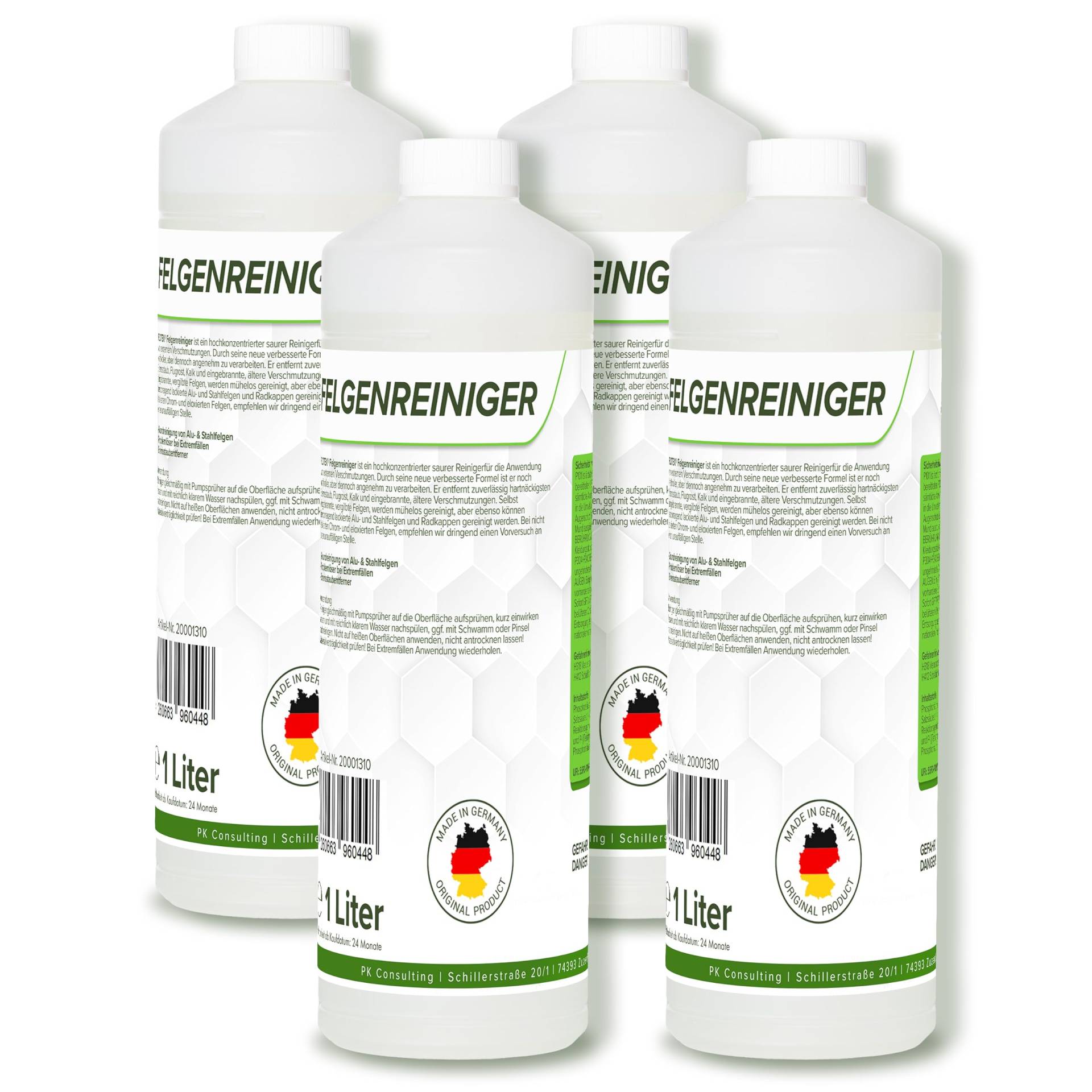 Flotex Felgenreiniger 4x1l - Hocheffektiver Reiniger für lackierte Stahl-, Chrom- & Alufelgen - Entfernt schnell & zuverlässig hartnäckigen Schmutz & Rost - Ideale Felgenpflege in Profiqualität Flotex Felgenreiniger 4x1l - Hocheffektiver Reiniger für lackierte Stahl-, Chrom- & Alufelgen - Entfernt schnell & zuverlässig hartnäckigen Schmutz & Rost - Ideale Felgenpflege in Profiqualität von Flotex