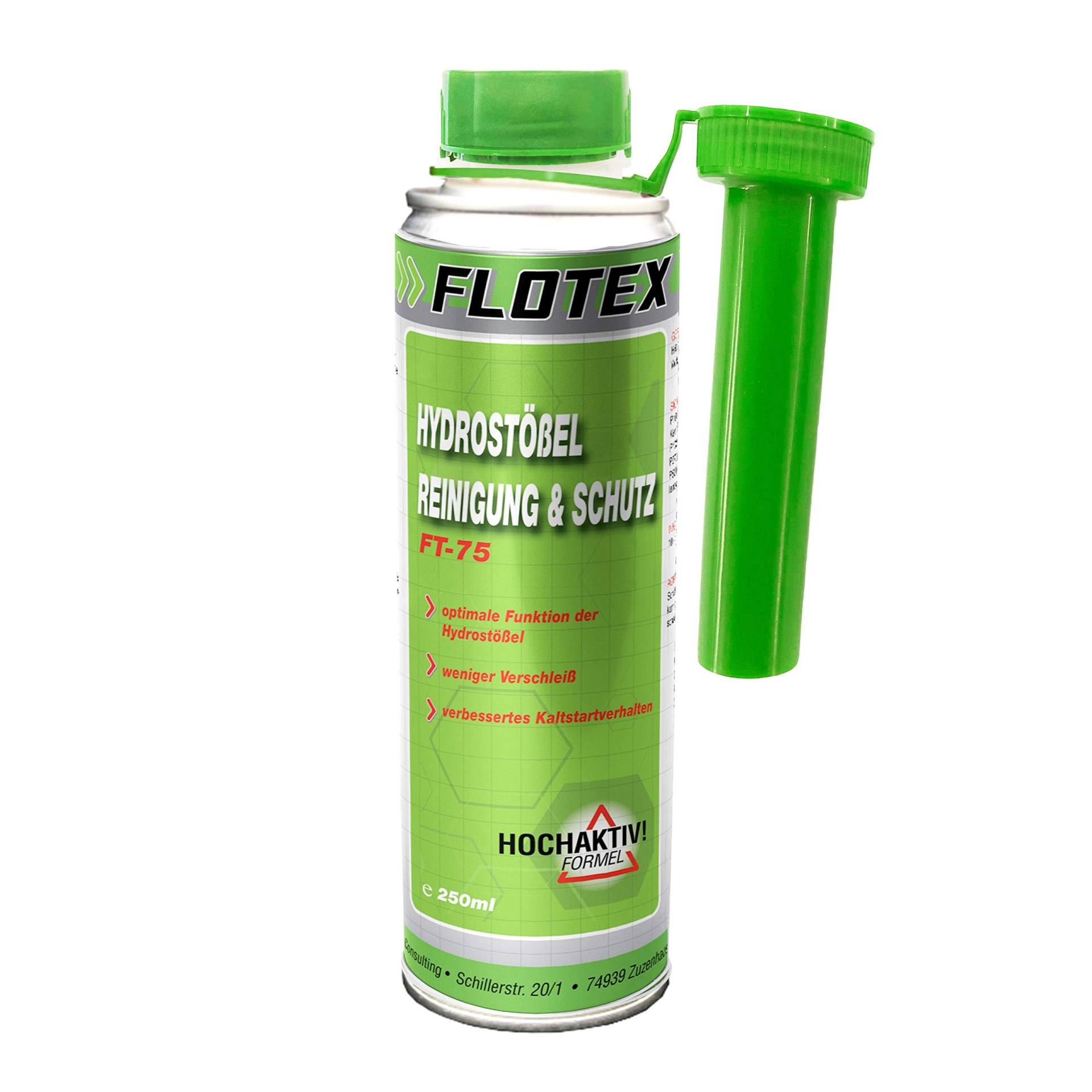 Flotex Hydrostößel Reinigung & Schutz, 250ml Additiv reinigt Ventilstößel von Flotex