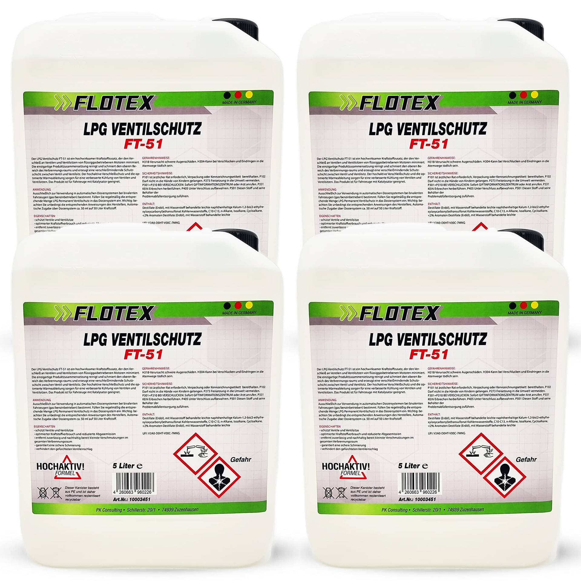 Flotex Permanent LPG Ventilschutz, 4 x 5L Additiv Gas Ventil Schutz Flotex Permanent LPG Ventilschutz, 4 x 5L Additiv Gas Ventil Schutz von Flotex