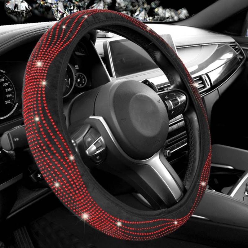Bequemer und eleganter rutschfester Lenkradbezug mit einzigartigem Diamant-Design, um Ihre Fahrt zu verbessern (C) von Floweringbeter