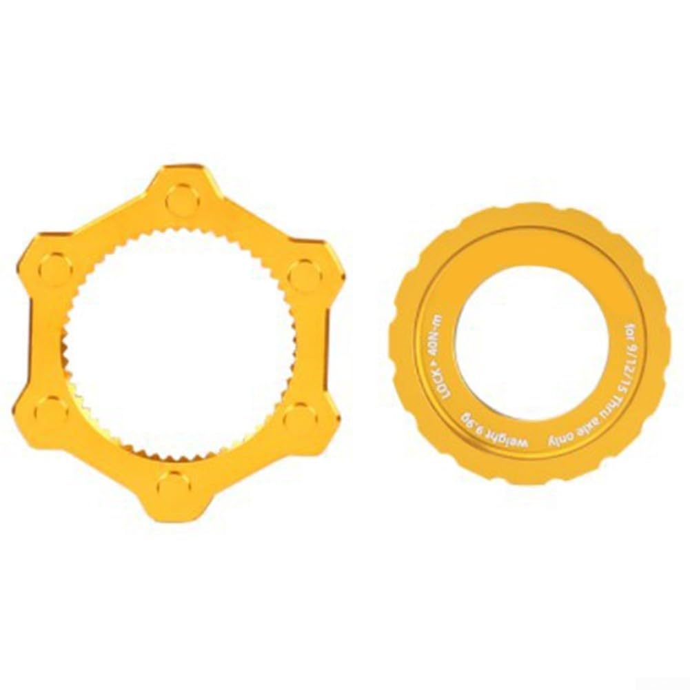 Center Lock Umbausatz für Mountainbikes, 6 Bolzen Scheibe für Rotoren, Adapter mit Aluminiumlegierung Konstruktion (gelb) von Floweringbeter