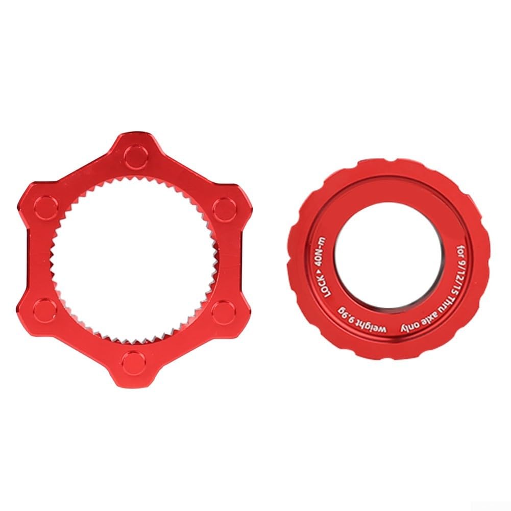 Center Lock Umbausatz für Mountainbikes, 6 Bolzen Scheibe für Rotoren, Adapter mit Aluminiumlegierung Konstruktion (rot) von Floweringbeter