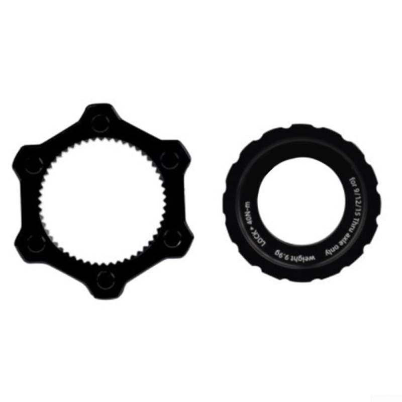 Center Lock Umbausatz für Mountainbikes, 6 Bolzen Scheibe für Rotoren, Adapter mit Aluminiumlegierung Konstruktion (schwarz) von Floweringbeter