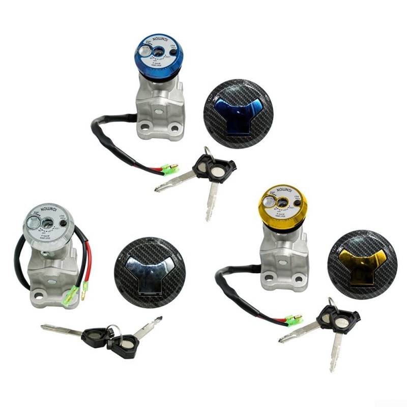 Umfassende Schlossmontage für Nmax155 Motorrad inkl. Zündung und Tankdeckel (blau) von Floweringbeter