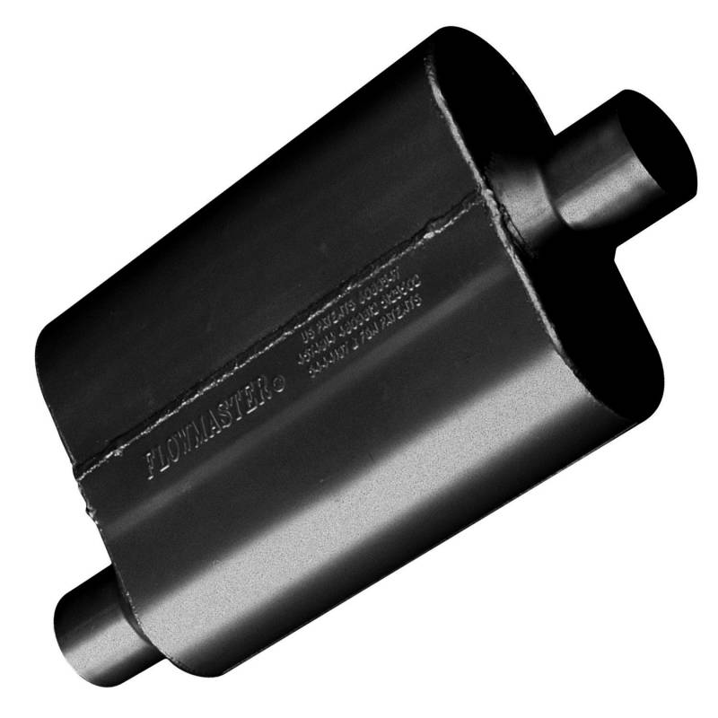 Flowmaster 42441 40 Serie Schalldämpfer – 2.25 versetzt in/2,25 Center Out – AGGRESSIVE Sound von Flowmaster