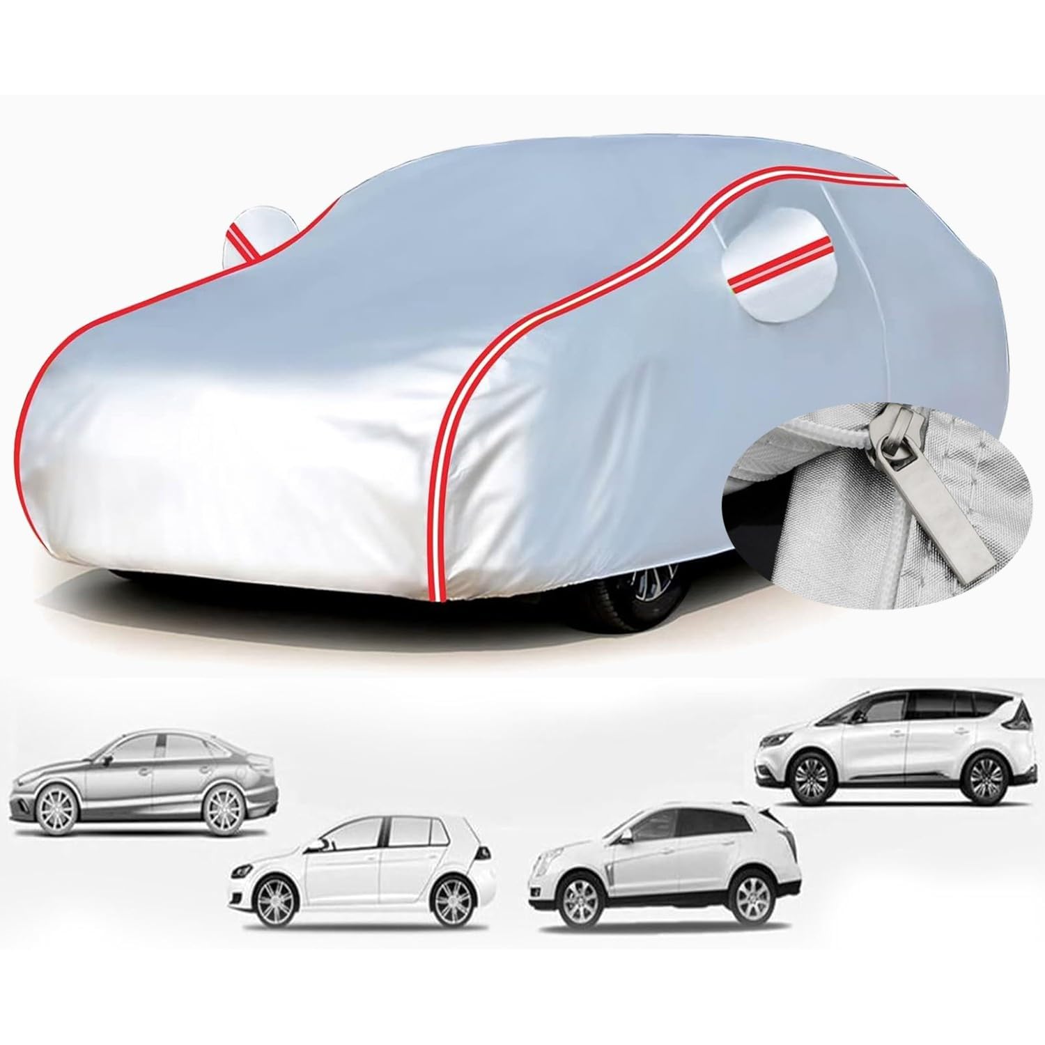 Autoabdeckung für Hond𝙖 Accord 8 Facelift 2008-2015(472.5×184×144cm),Komplette Autoabdeckung Outdoor,Autoabdeckung wasserdicht, Autoabdeckung Winter UV-Schutz Auto Abdeckplane von Flwexquisite