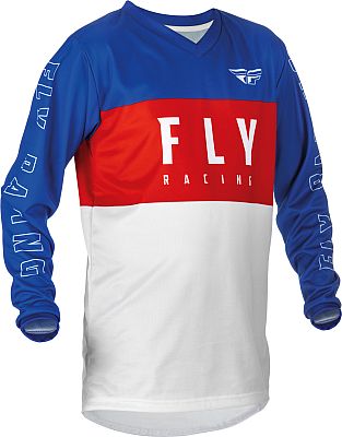 Fly Racing F-16, Trikot Kinder - Blau/Rot/Weiß - YL von Fly Racing