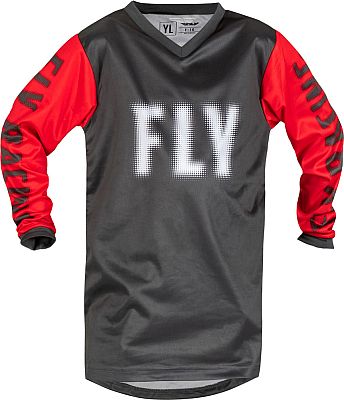 Fly Racing F-16 S23, Trikot Kinder - Grau/Rot - YS von Fly Racing