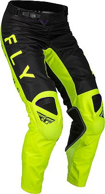 Fly Racing Kinetic Kore, Textilhose - Neon-Gelb/Schwarz - 40 von Fly Racing