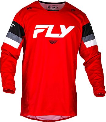 Fly Racing Kinetic Prix, Trikot - Rot/Weiß/Grau - XL von Fly Racing