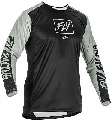 Fly Racing Lite, Trikot - Schwarz/Grau - S von Fly Racing