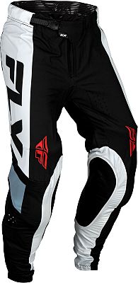 Fly Racing Lite S24, Textilhose - Schwarz/Weiß - 28 von Fly Racing