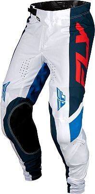 Fly Racing Lite S24, Textilhose - Weiß/Dunkelblau/Rot - 34 von Fly Racing