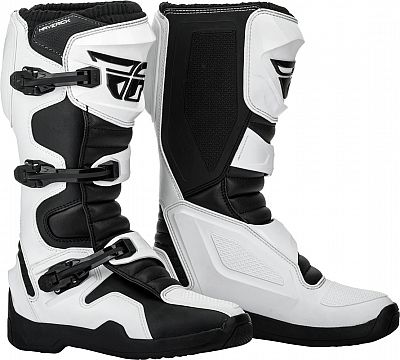 Fly Racing Maverik, Stiefel - Schwarz/Weiß - 8 US von Fly Racing