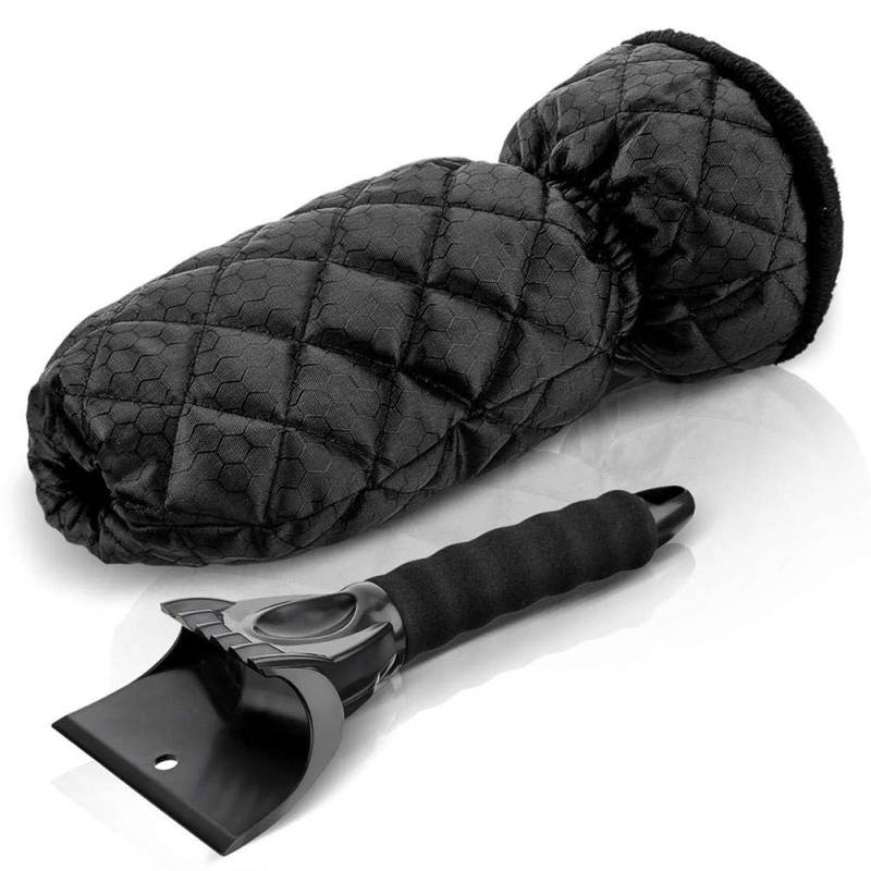 FlYHIGH 2in1-Set Premium Eiskratzer inklusive Wasserfester Gefütterter Handschuh - Winter EIS Kratzer für Ihr Auto von FlYHIGH