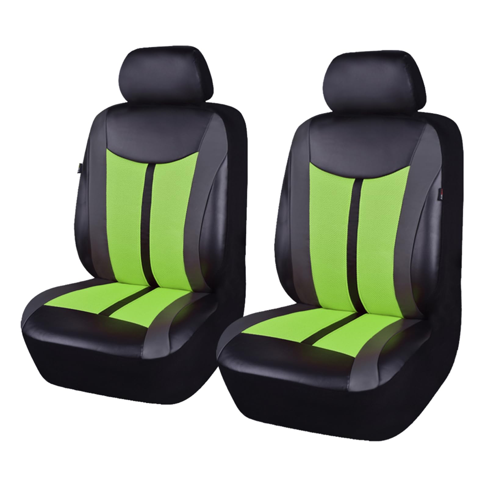 Flying Banner Pu Leder Und Mesh Ermöglicht Universelle Auto Sitzbezüge Sets Sit Airbag Kompatibel (Gras grün, 2 Vordersitze) von Flying Banner