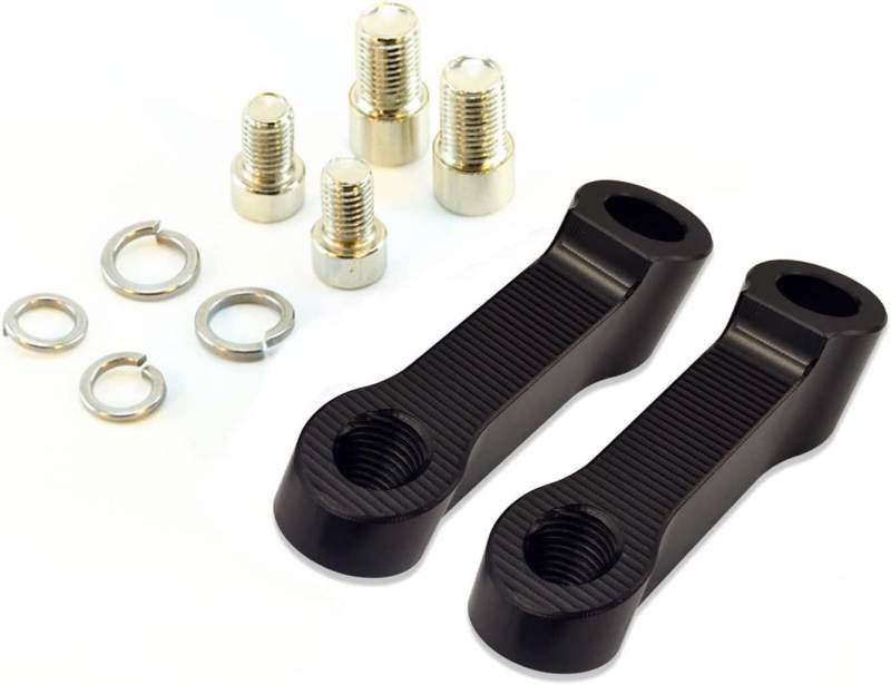 1 Paar Motorrad Spiegel Verlängerungen, Aluminium Spiegel Rückspiegel Adapter M10 M8 CNC-gefräst, Motorrad Rückspiegel Adapter Kit Spiegel Riser Mount Extender für Motorräder Elektrofahrzeuge von Flylin