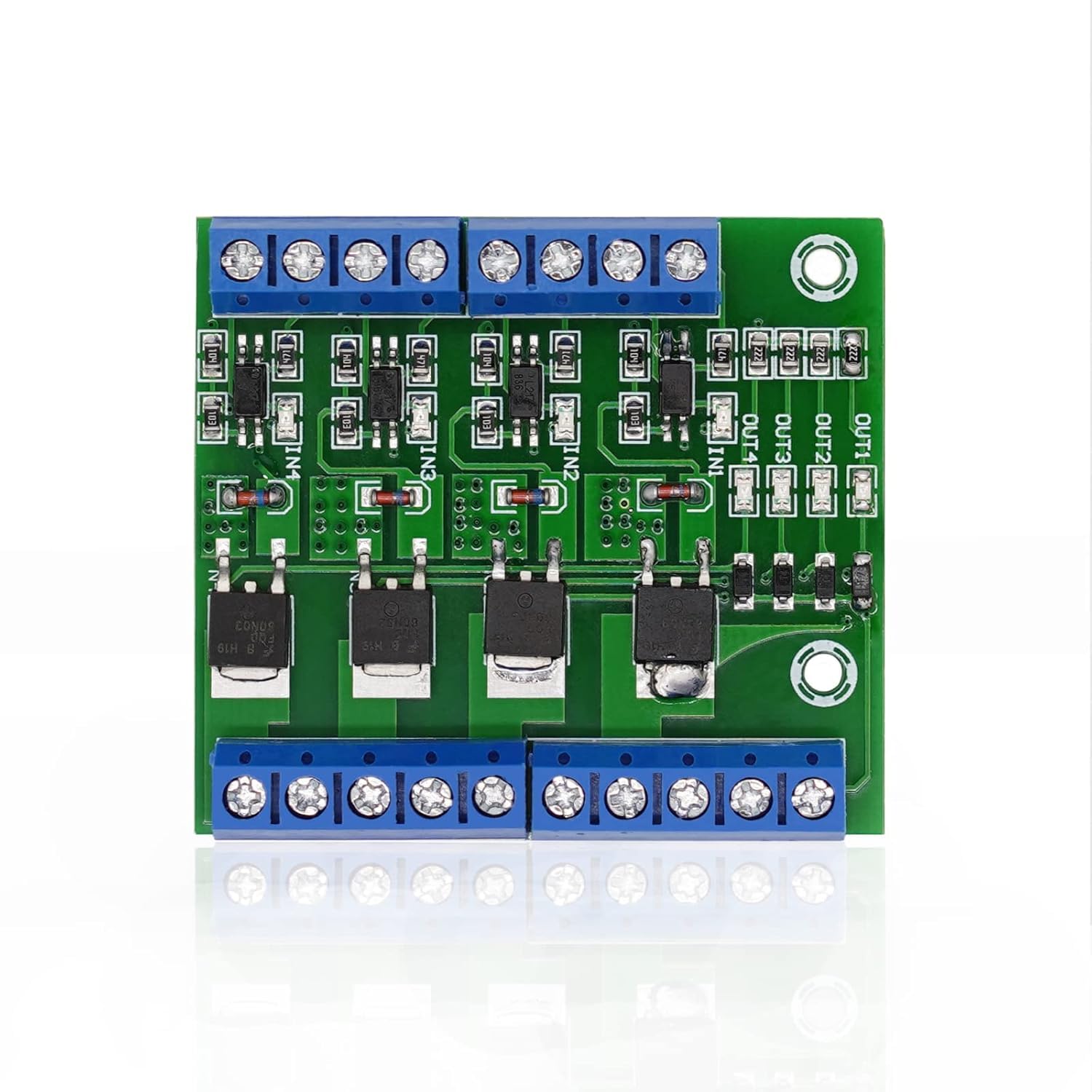 Mosfet-Leiterplatte, PWM 4-Kanal-SPS-Verstärker-Mosfet-Modul 8 Kanäle PWM 4-Kanal-MOS-FET-Modul, SPS-Verstärker-Leiterplatten-Treibermodul PCB Modul Treiber 3-20V bis 3.7-27VDC, 10A von Flylin