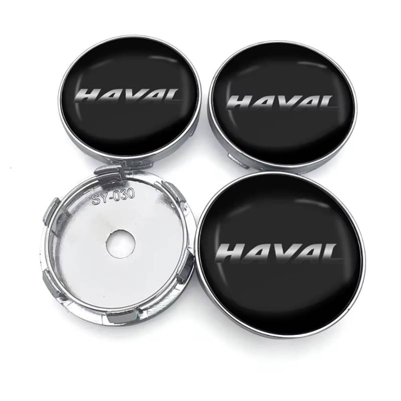 4 Stück Radnabenkappen Nabendeckel,für Haval H6 M6 H2S H4 H7 H5 H8 H9 H1 F5 F7X F7 60mm Felgendeckel ABS Radnabenabdeckung Auto Schützt Zubehör Logo Radkappen von Fmesoo