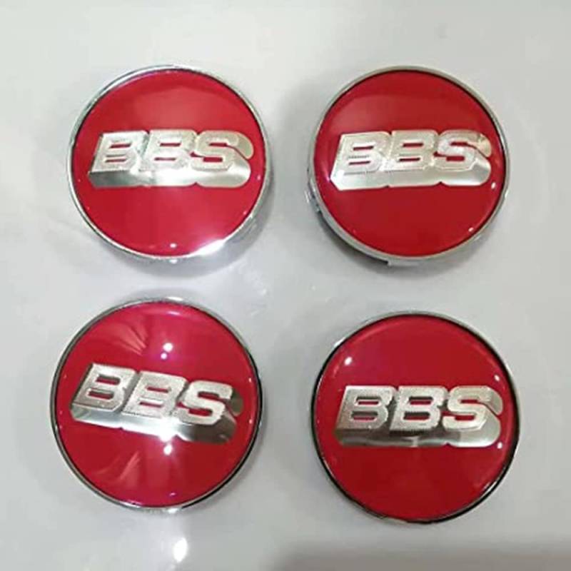 Fmesoo 4 Stück Radnabenkappen Nabendeckel,für BBS 65mm Felgendeckel ABS Radnabenabdeckung Auto Schützt Zubehör Logo Radkappen,A von Fmesoo