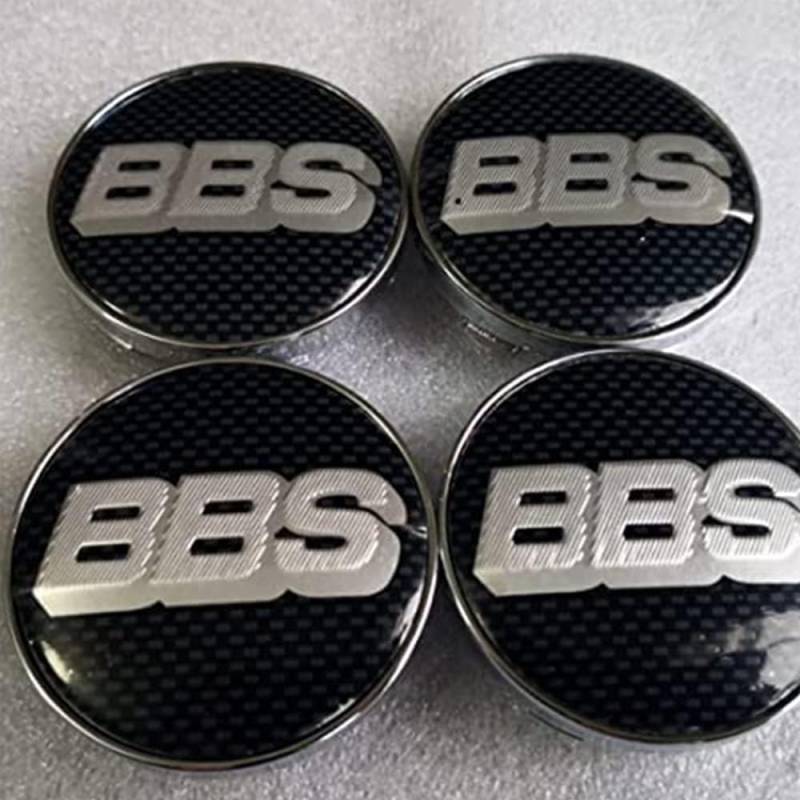 Fmesoo 4 Stück Radnabenkappen Nabendeckel,für BBS 65mm Felgendeckel ABS Radnabenabdeckung Auto Schützt Zubehör Logo Radkappen,B von Fmesoo