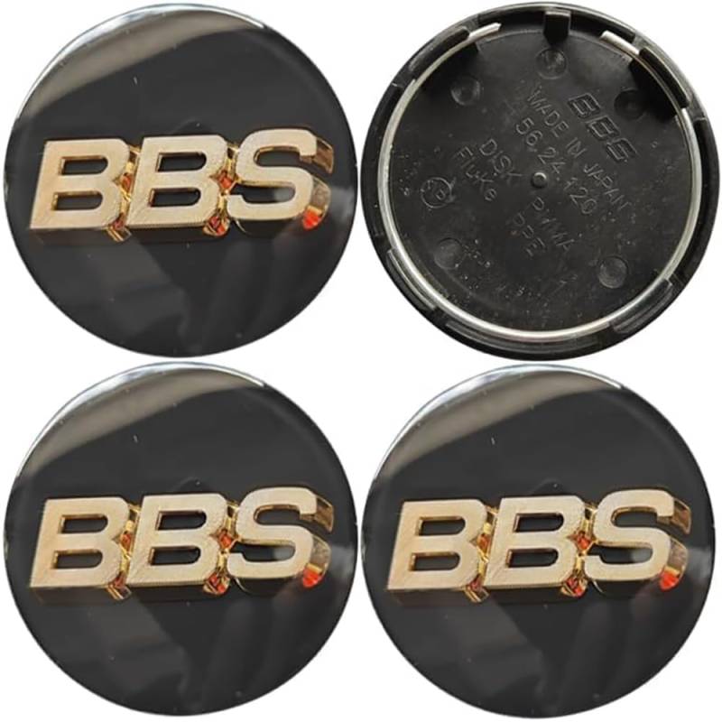 Fmesoo 4 Stück Radnabenkappen Nabendeckel,für BBS 70mm Felgendeckel ABS Radnabenabdeckung Auto Schützt Zubehör Logo Radkappen,A von Fmesoo