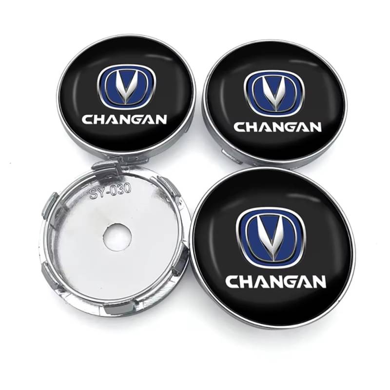 Fmesoo 4 Stück Radnabenkappen Nabendeckel,für Changan CS75 Plus CS95 CS35 alsvin CS15 CS55 RAETON 60mm Felgendeckel ABS Radnabenabdeckung Auto Schützt Zubehör Logo Radkappen von Fmesoo